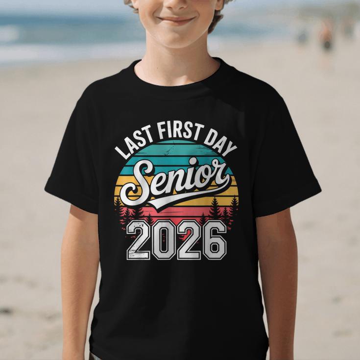 My Last First Day Senior 2026 Vintage Back To School Graphic Kid T-Shirt My Last First Day Senior 2026 Vintage Back To School Graphic Kid T-Shirt