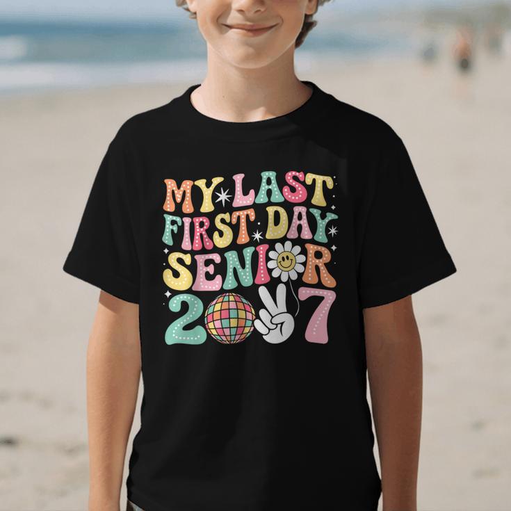 My Last First Day Senior 2027 Back To School Class Of 2027 Graphic Kid T-Shirt My Last First Day Senior 2027 Back To School Class Of 2027 Graphic Kid T-Shirt