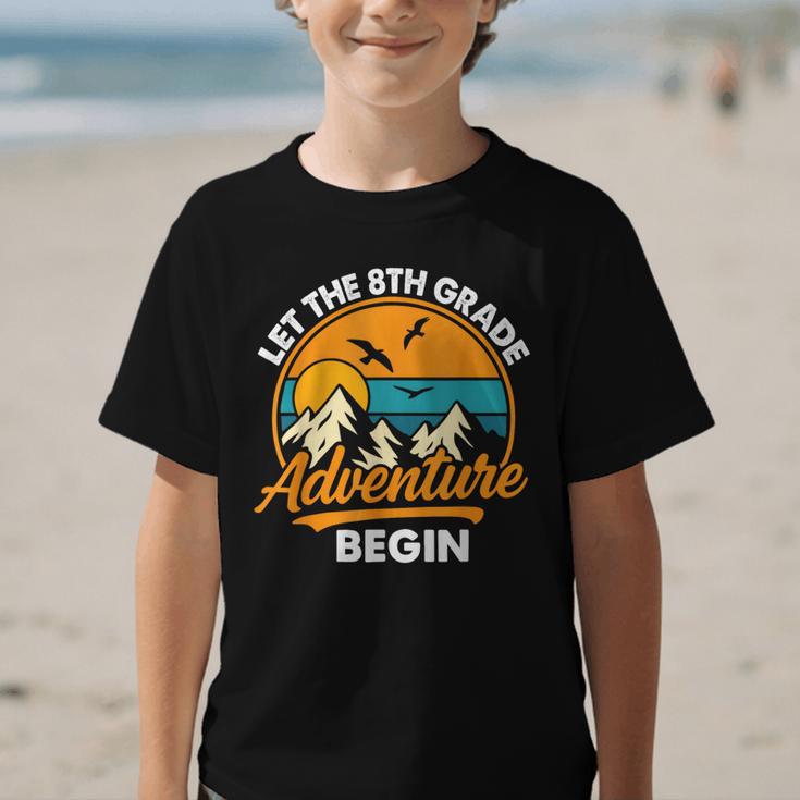 Let The 8th Grade Adventure Begin Back To School Graphic Kid T-Shirt Let The 8th Grade Adventure Begin Back To School Graphic Kid T-Shirt
