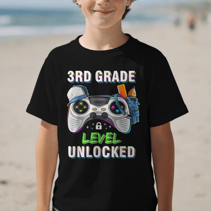 Level 3rd Grade Unlocked Back To School First Day Boys Kids Graphic Kid T-Shirt