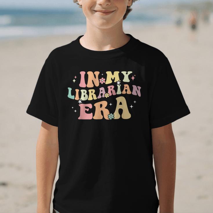 In My Librarian Era Retro Back To School Bookworm Book Lover Graphic Kid T-Shirt In My Librarian Era Retro Back To School Bookworm Book Lover Graphic Kid T-Shirt