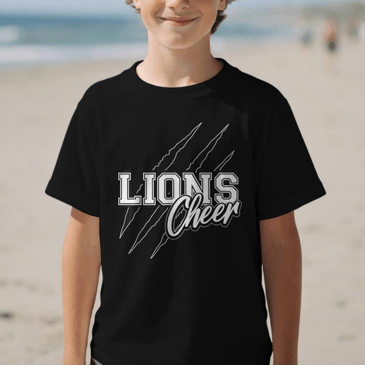 Lions Cheer Back To School Cheerleading Team Spirit Graphic Kid T-Shirt Lions Cheer Back To School Cheerleading Team Spirit Graphic Kid T-Shirt