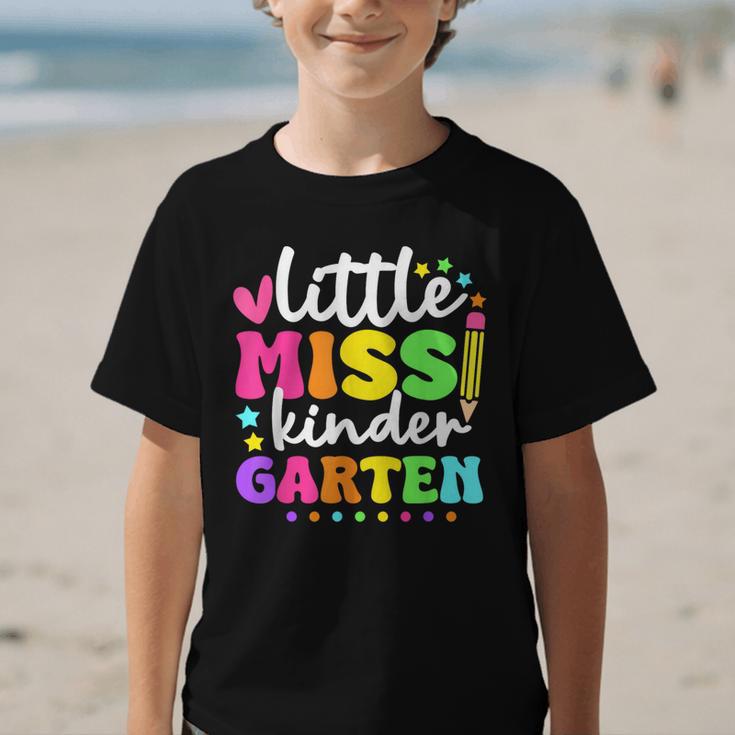 Little Miss Kindergarten Kids Girls Pencil Back To School Graphic Kid T-Shirt