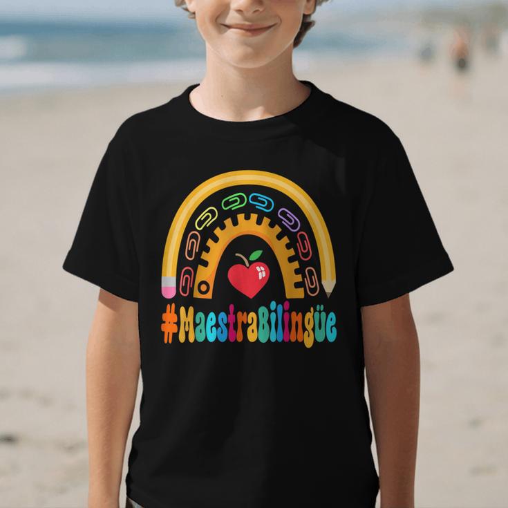 Maestra Bilingüe Appreciation Week Back To School Graphic Kid T-Shirt Maestra Bilingüe Appreciation Week Back To School Graphic Kid T-Shirt