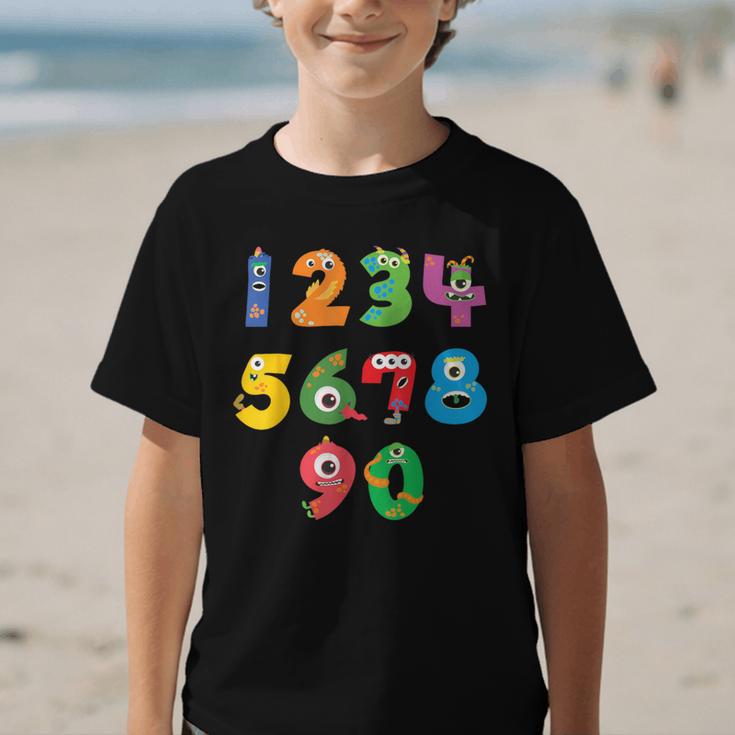 Monster Numbers Learning Cute Numbers 0-9 Back To School Graphic Kid T-Shirt Monster Numbers Learning Cute Numbers 0-9 Back To School Graphic Kid T-Shirt