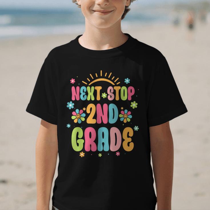 Next Stop 2nd Grade Groovy Retro Second Grade Back To School Graphic Kid T-Shirt Next Stop 2nd Grade Groovy Retro Second Grade Back To School Graphic Kid T-Shirt