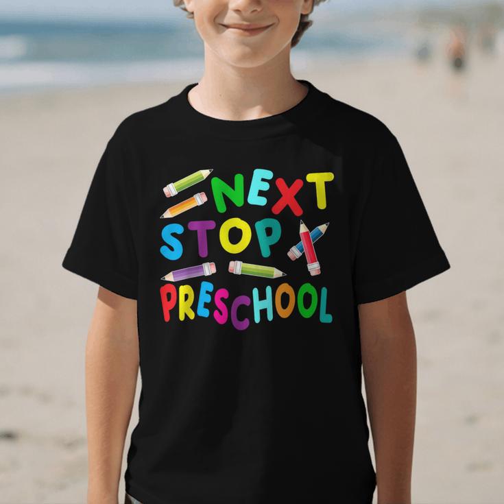 Next Stop Preschool Preschool Back To School 2024 Graphic Kid T-Shirt Next Stop Preschool Preschool Back To School 2024 Graphic Kid T-Shirt