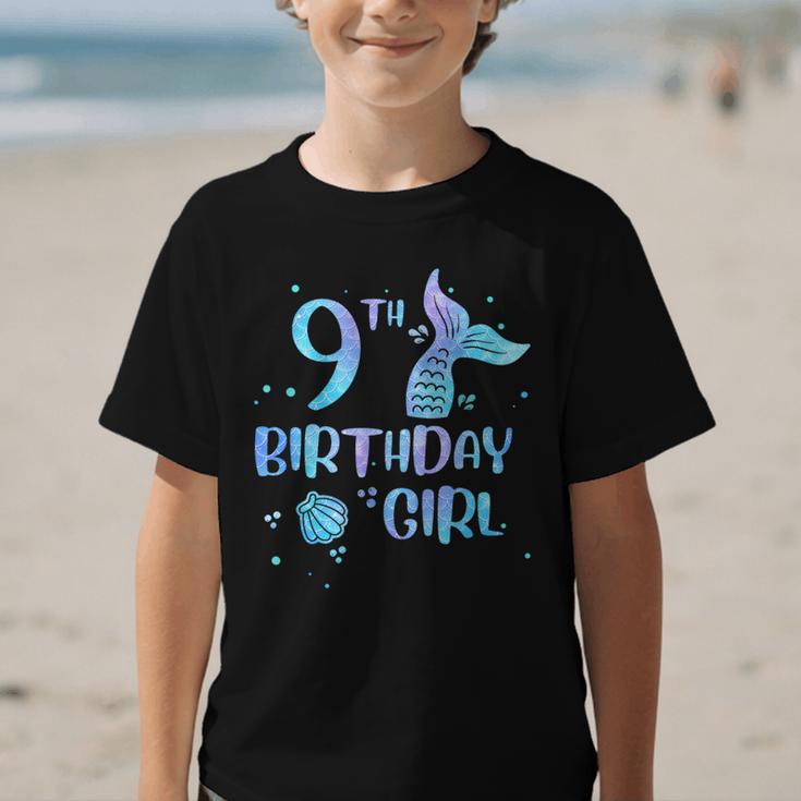 Ninth Birthday Girl Mermaid 9th Toddler's Back To School Graphic Kid T-Shirt Ninth Birthday Girl Mermaid 9th Toddler's Back To School Graphic Kid T-Shirt