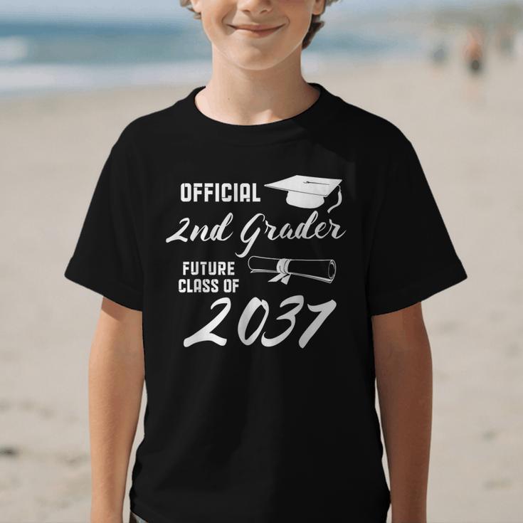 Official 2nd Grader Future Class Of 2037 Back To School Graphic Kid T-Shirt