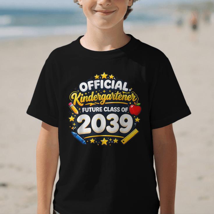 Official Kindergartener Future Class Of 2039 Back To School Graphic Kid T-Shirt