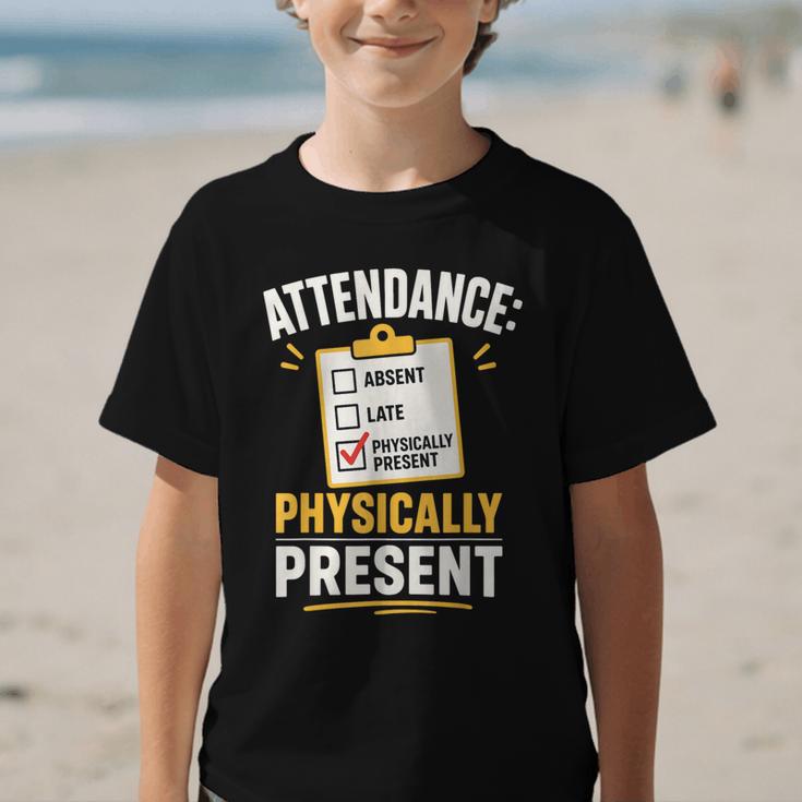 Physically Present Mentally Absent Back To School Graphic Kid T-Shirt Physically Present Mentally Absent Back To School Graphic Kid T-Shirt