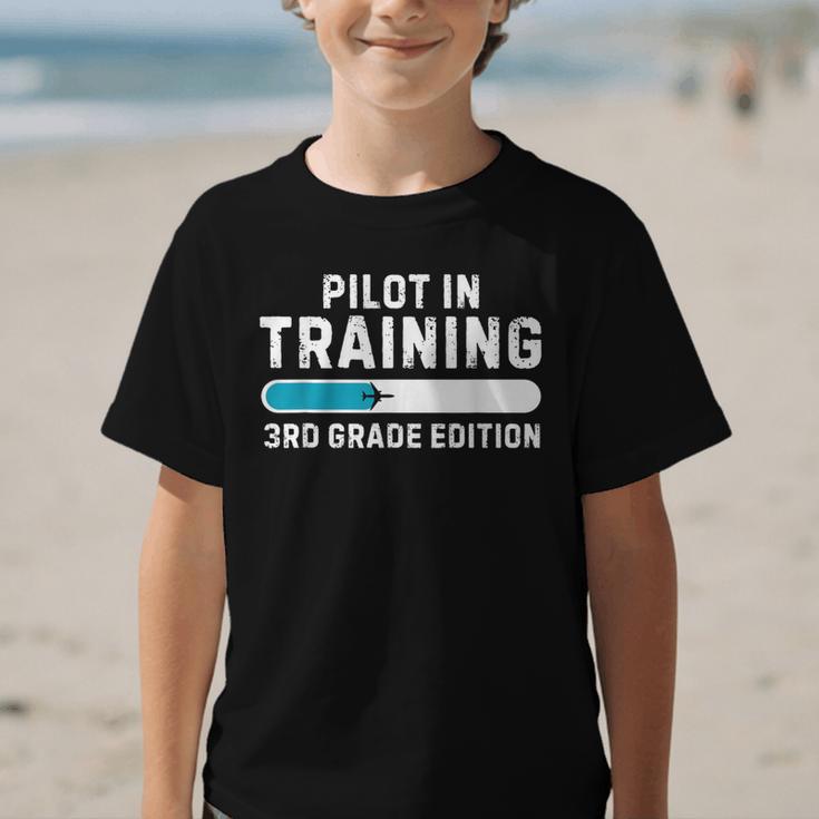 Pilot In Training 3rd Grade Edition Back To School Boys Girl Graphic Kid T-Shirt