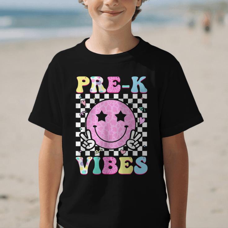 Pre-K Vibes Groovy Back To School PreK Preschool Girls Kids Graphic Kid T-Shirt