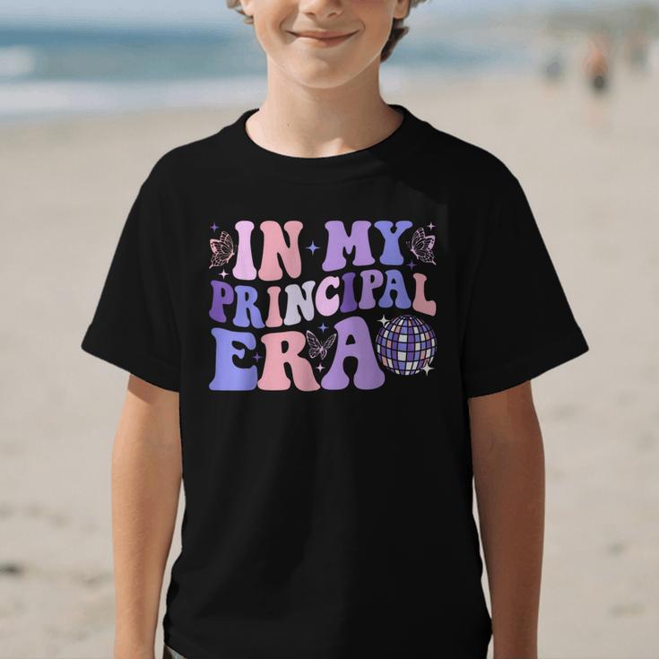 In My Principal Era Groovy School Principal Back To School Graphic Kid T-Shirt