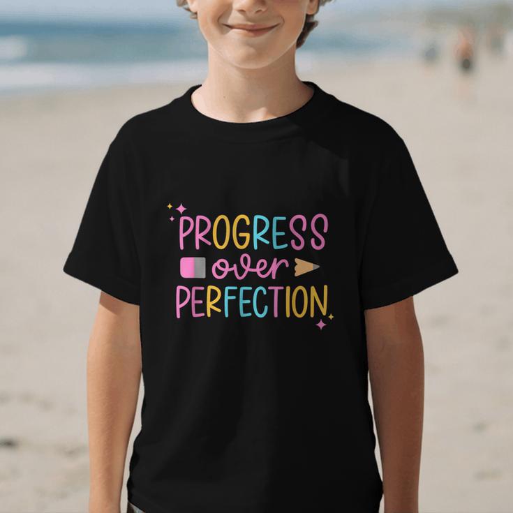 Progress Over Perfection Back To School Tshirt Graphic Kid T-Shirt Progress Over Perfection Back To School Tshirt Graphic Kid T-Shirt