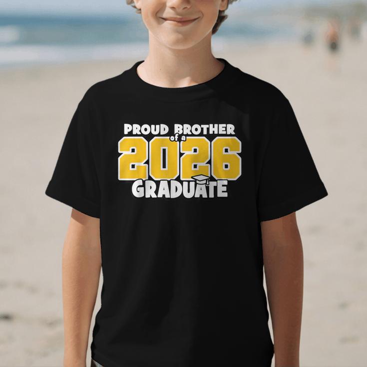 Proud Brother Of 2026 Graduate Matching Back To School GY Graphic Kid T-Shirt Proud Brother Of 2026 Graduate Matching Back To School GY Graphic Kid T-Shirt