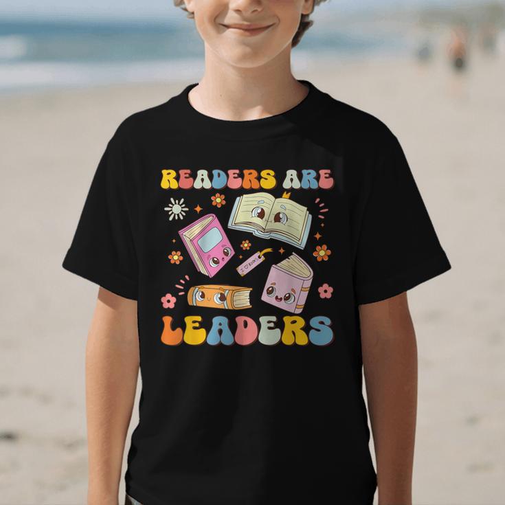 Readers Are Leaders Book Lover Back To School Groovy Girls Graphic Kid T-Shirt Readers Are Leaders Book Lover Back To School Groovy Girls Graphic Kid T-Shirt