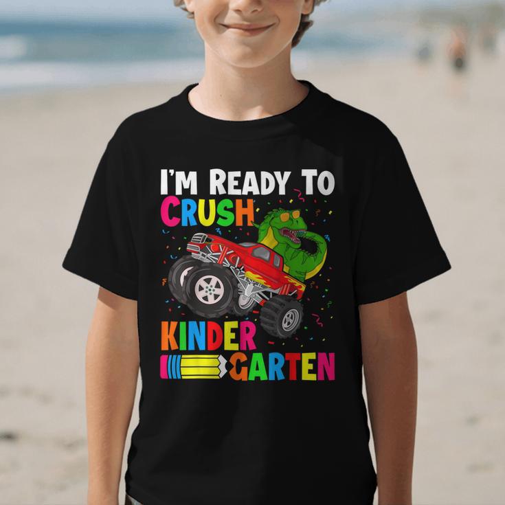 Ready To Crush Kindergarten T-Rex Back To School Boys Graphic Kid T-Shirt Ready To Crush Kindergarten T-Rex Back To School Boys Graphic Kid T-Shirt