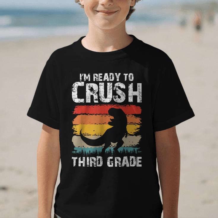 Ready Crush Third 3rd Grade Dinosaur Back To School Boys Graphic Kid T-Shirt Ready Crush Third 3rd Grade Dinosaur Back To School Boys Graphic Kid T-Shirt