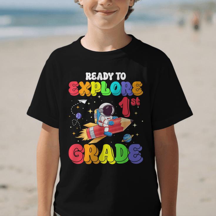 Ready To Explore 1st Grade Astronaut Back To School Graphic Kid T-Shirt Ready To Explore 1st Grade Astronaut Back To School Graphic Kid T-Shirt