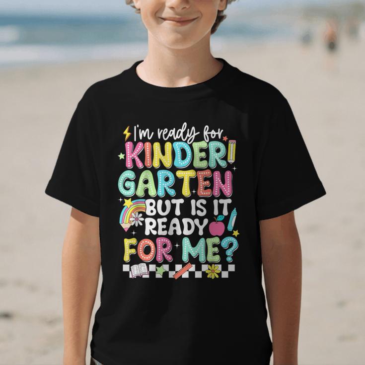Ready For Kindergarten But Is It Ready For Me Back To School Graphic Kid T-Shirt