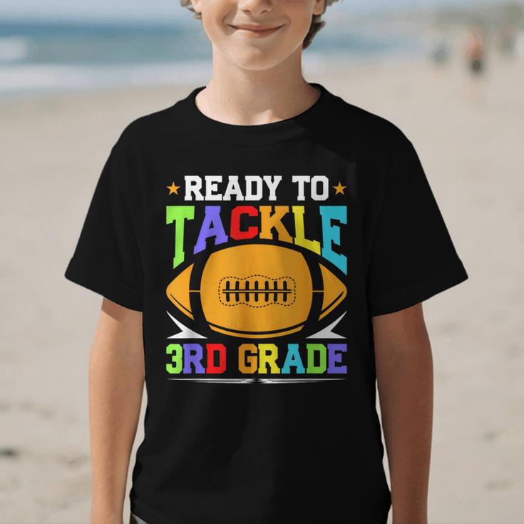 Ready To Tackle 3rd Grade Back To School Kids Football Graphic Kid T-Shirt Ready To Tackle 3rd Grade Back To School Kids Football Graphic Kid T-Shirt