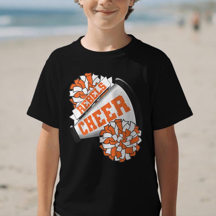 Rebels Cheer Back To School Cheerleading Spirit O Graphic Kid T-Shirt