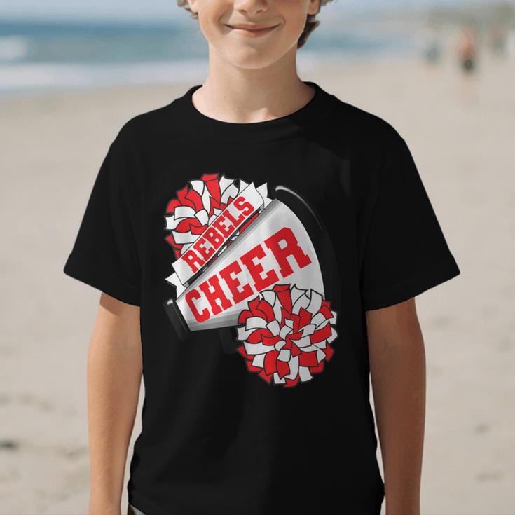Rebels Cheer Back To School Cheerleading Spirit R Graphic Kid T-Shirt Rebels Cheer Back To School Cheerleading Spirit R Graphic Kid T-Shirt
