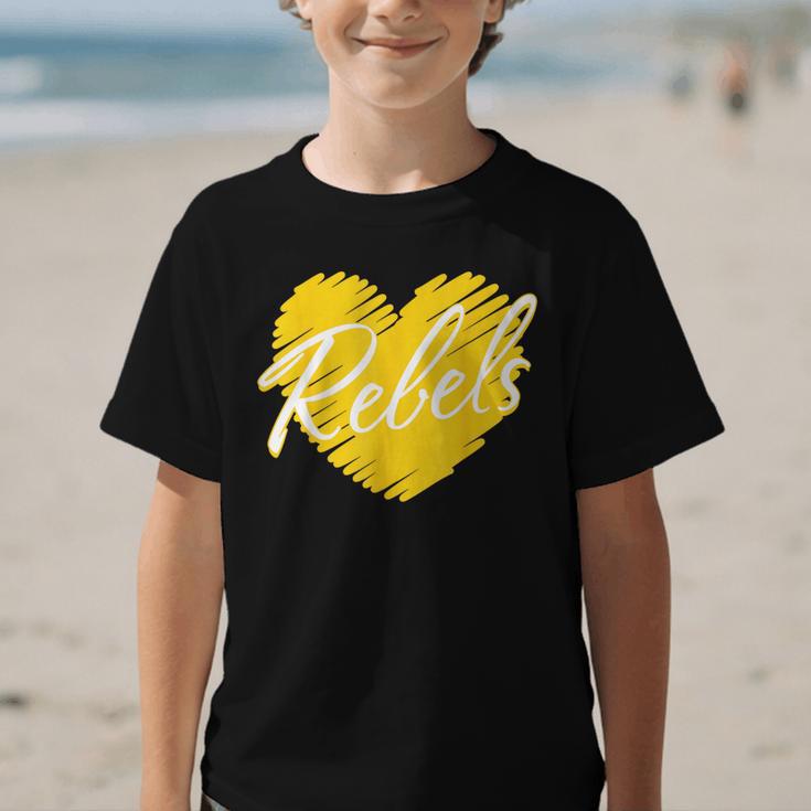 Rebels Heart Back To School Spirit GY Graphic Kid T-Shirt