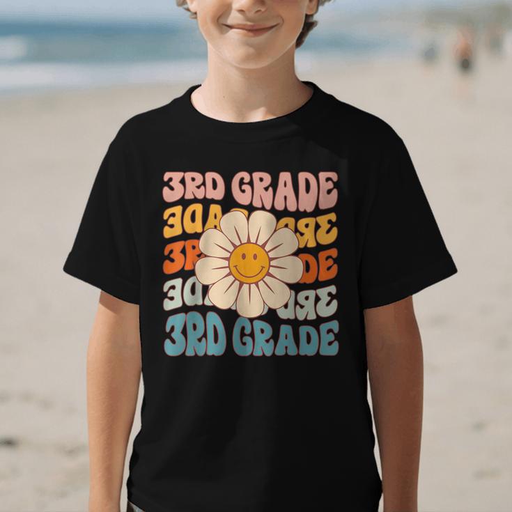 Retro 3rd Grade Daisy Colorful Back To School Third Grade Graphic Kid T-Shirt Retro 3rd Grade Daisy Colorful Back To School Third Grade Graphic Kid T-Shirt