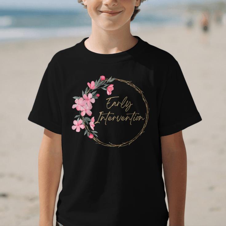 Retro Floral Early Intervention Specialist Back To School Graphic Kid T-Shirt Retro Floral Early Intervention Specialist Back To School Graphic Kid T-Shirt