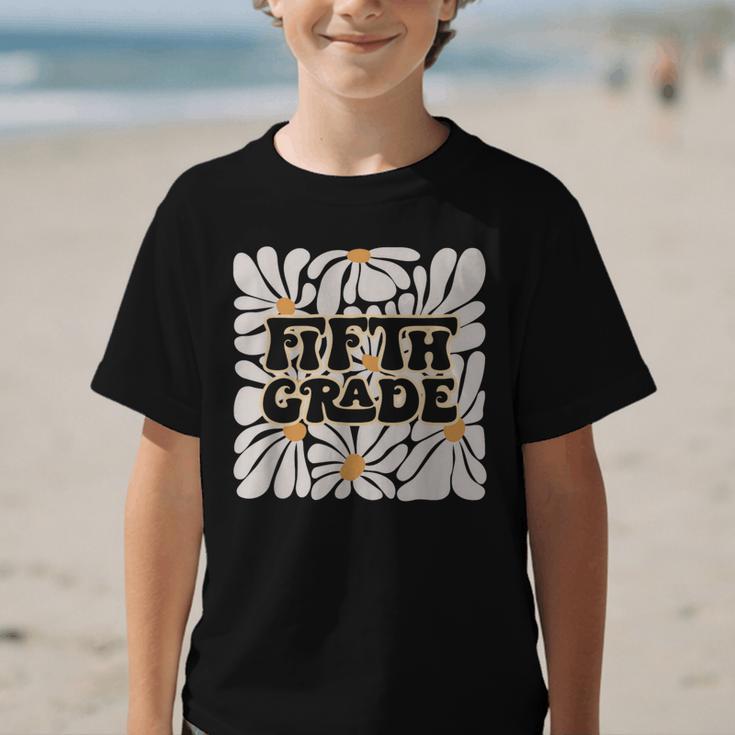 Retro Flower Power Squared Fifth 5th Grade Back To School Graphic Kid T-Shirt Retro Flower Power Squared Fifth 5th Grade Back To School Graphic Kid T-Shirt