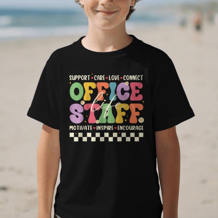Retro Groovy Office Staff Life Flowers Back To School Graphic Kid T-Shirt Retro Groovy Office Staff Life Flowers Back To School Graphic Kid T-Shirt