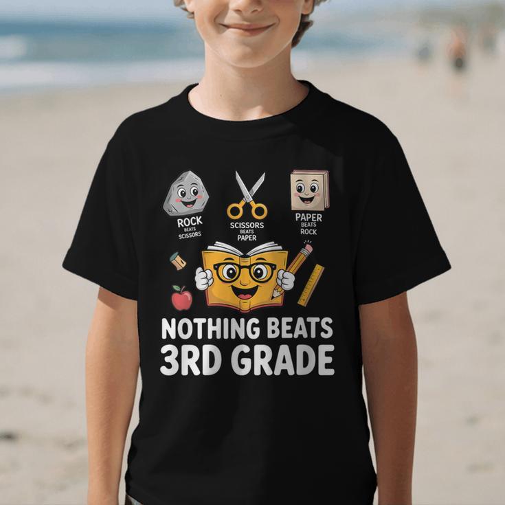 Rock Scissor Paper Nothing Beats 3rd Grade Back To School Graphic Kid T-Shirt Rock Scissor Paper Nothing Beats 3rd Grade Back To School Graphic Kid T-Shirt