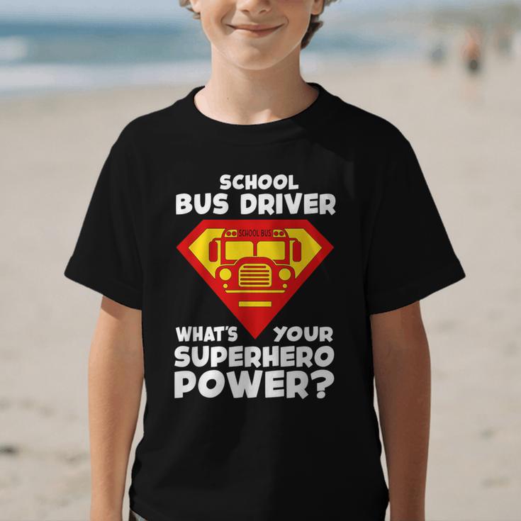 School Bus Driver Superhero Back To School Graphic Kid T-Shirt