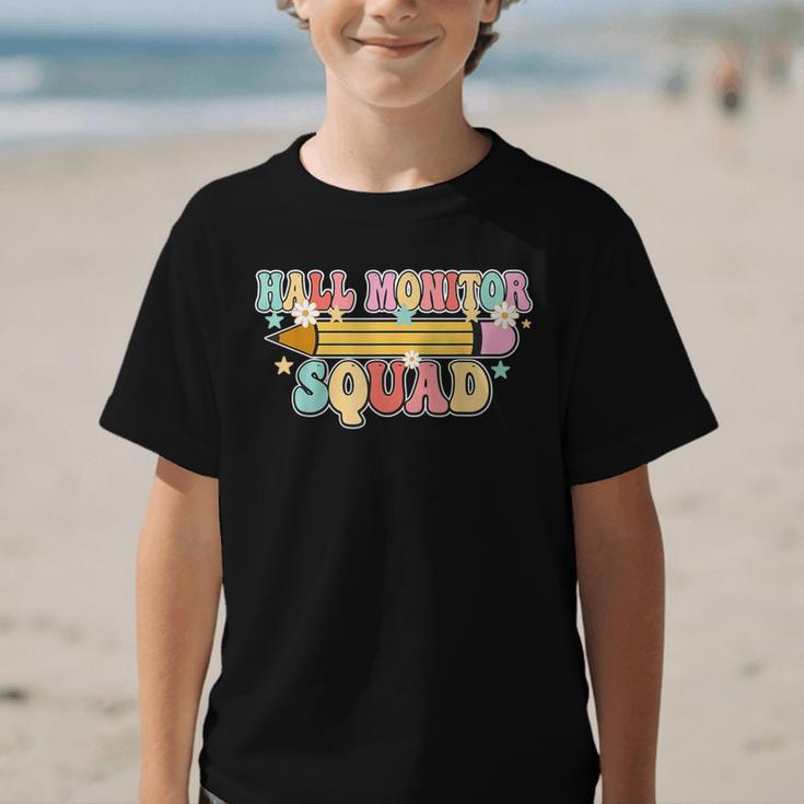 School Hall Monitor Squad Cool Retro Back To School Team Graphic Kid T-Shirt