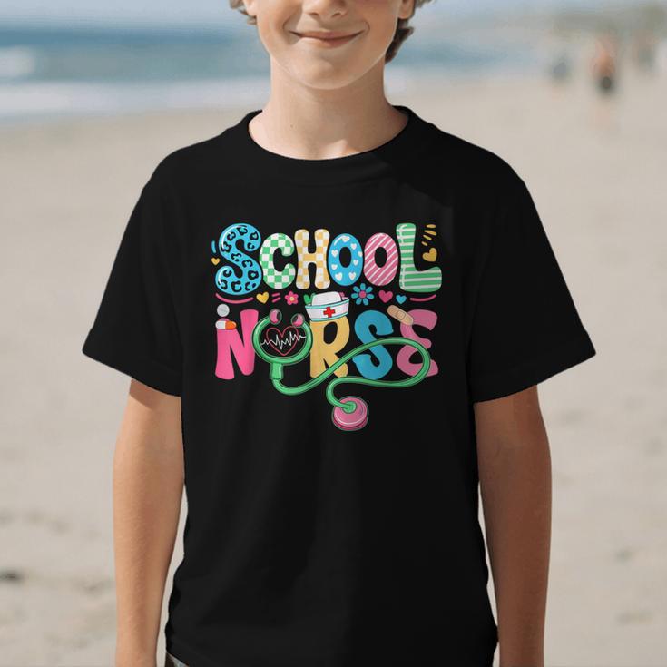 School Nurse Colorful Costume Back To School Nursing Job Graphic Kid T-Shirt School Nurse Colorful Costume Back To School Nursing Job Graphic Kid T-Shirt