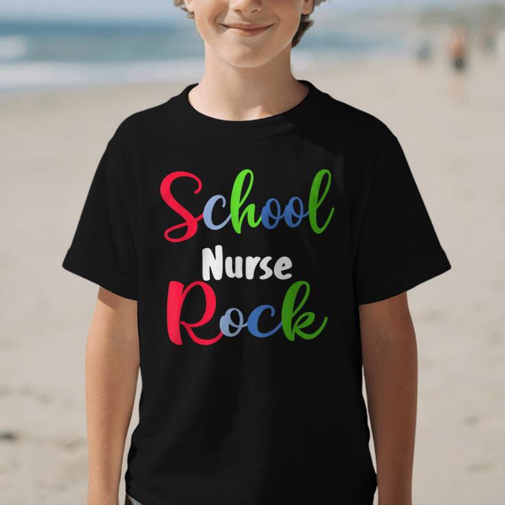 School Nurse Rock Back To School -Funny Nurses School Graphic Kid T-Shirt School Nurse Rock Back To School -Funny Nurses School Graphic Kid T-Shirt