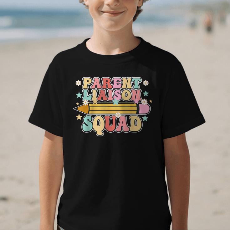 School Parent Liaison Squad Retro Back To School Graphic Kid T-Shirt