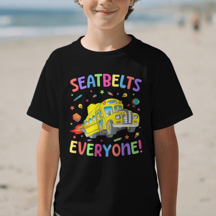 Seatbelt School Bus Driver Everyone Back To School Graphic Kid T-Shirt