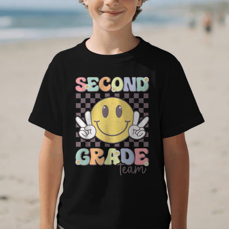 Second Grade Team Smile Face 2nd Grade Back To School Graphic Kid T-Shirt Second Grade Team Smile Face 2nd Grade Back To School Graphic Kid T-Shirt