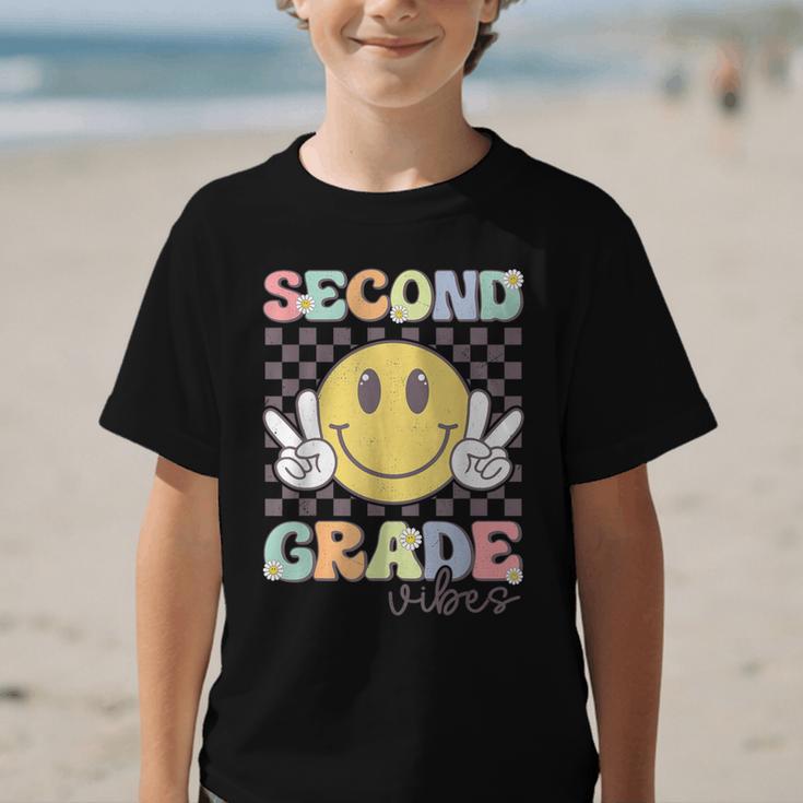 Second Grade Vibes Smile Face 2nd Grade Team Back To School Graphic Kid T-Shirt Second Grade Vibes Smile Face 2nd Grade Team Back To School Graphic Kid T-Shirt