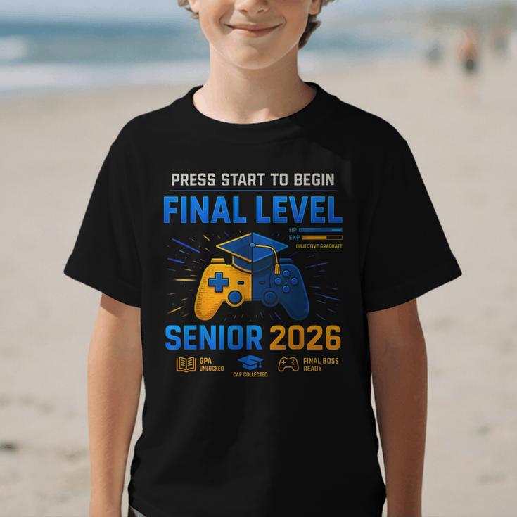 Senior Class Of 2026 Back To School Gamer Senior 2026 Graphic Kid T-Shirt Senior Class Of 2026 Back To School Gamer Senior 2026 Graphic Kid T-Shirt