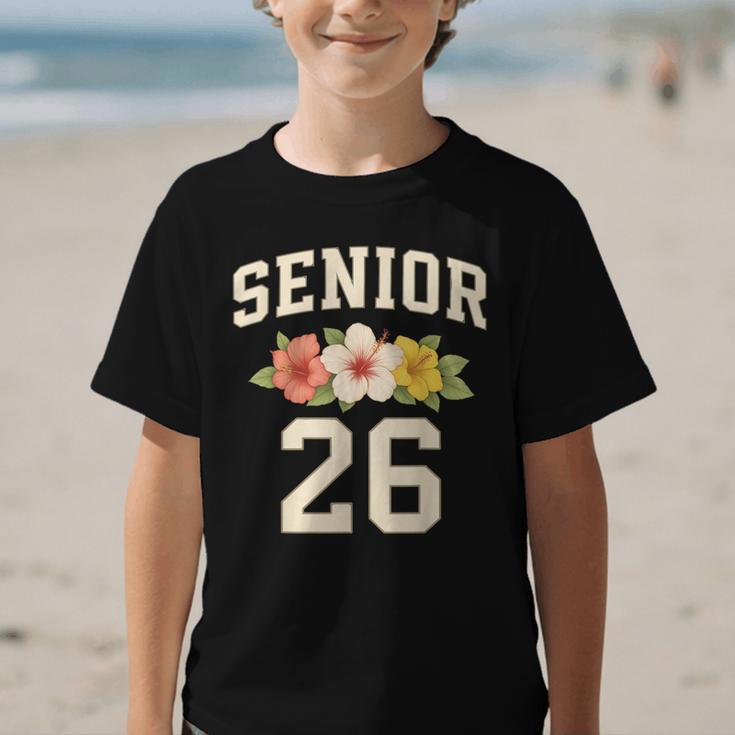 Senior Class Of 2026 Hibiscus Floral Girls Back To School Graphic Kid T-Shirt Senior Class Of 2026 Hibiscus Floral Girls Back To School Graphic Kid T-Shirt