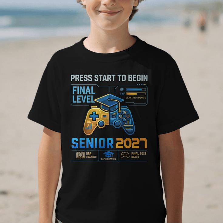 Senior Class Of 2027 Back To School Gamer Boys Senior 2027 Graphic Kid T-Shirt Senior Class Of 2027 Back To School Gamer Boys Senior 2027 Graphic Kid T-Shirt