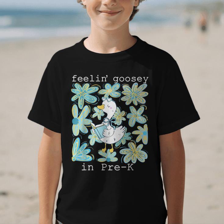 Silly Goose Back To School Feelin’ Goosey Pre-K Graphic Kid T-Shirt
