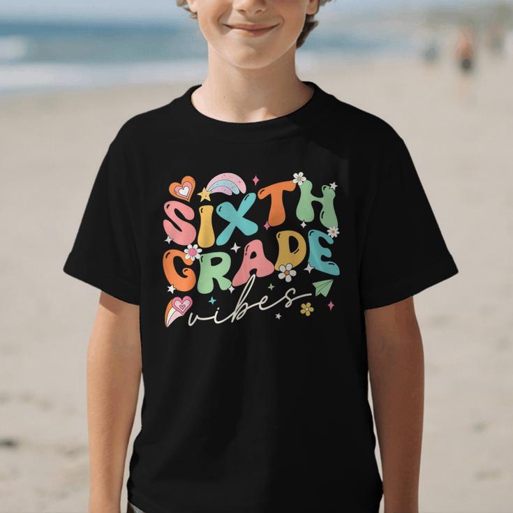 Sixth Grade Vibes 6th Grade Team Groovy Back To School Graphic Kid T-Shirt Sixth Grade Vibes 6th Grade Team Groovy Back To School Graphic Kid T-Shirt