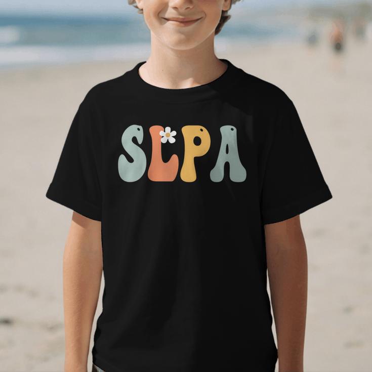 SLPA Groovy Women Appreciation Day Hello Back To School Graphic Kid T-Shirt SLPA Groovy Women Appreciation Day Hello Back To School Graphic Kid T-Shirt