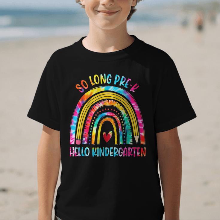 So Long Pre-K Hello Kindergarten Rainbow Back To School Graphic Kid T-Shirt