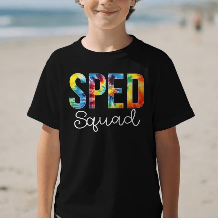 Sped Squad For Work Tie Dye Back To School Appreciation Day Graphic Kid T-Shirt
